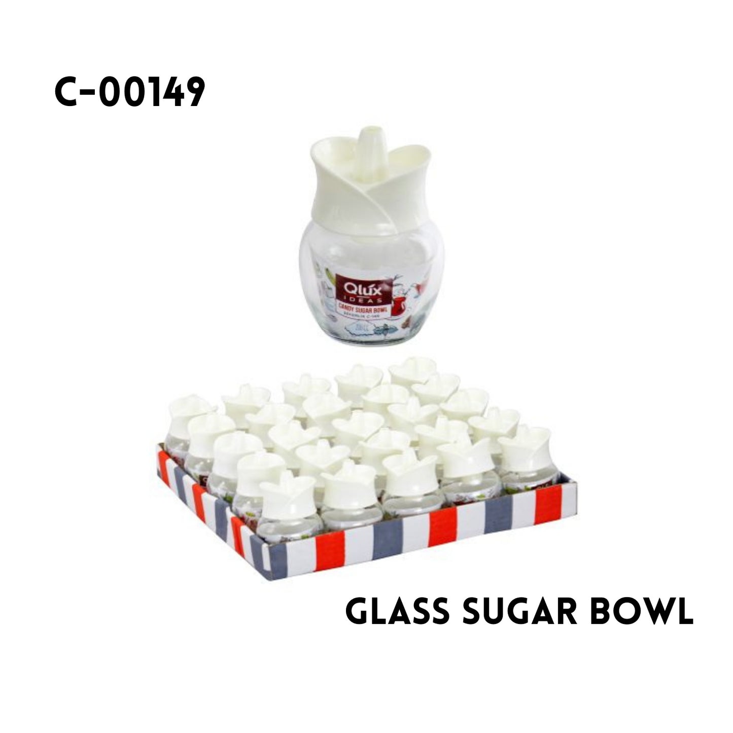 Glass Sugar Bowl 7.1oz