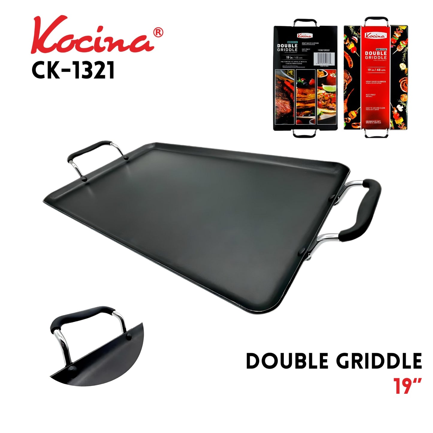 Non-Stick Double Griddle 19"