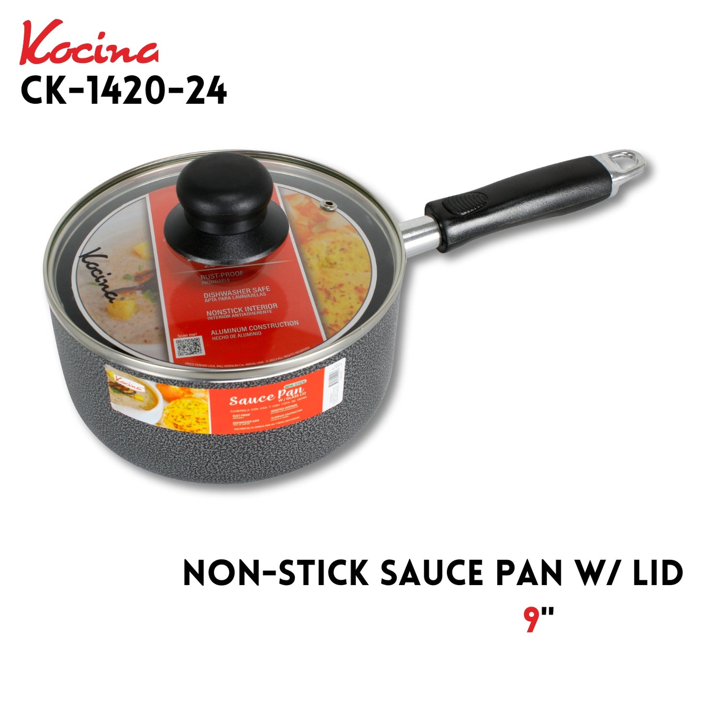 Non-Stick 5.7 Qt Sauce Pan w/ Lid