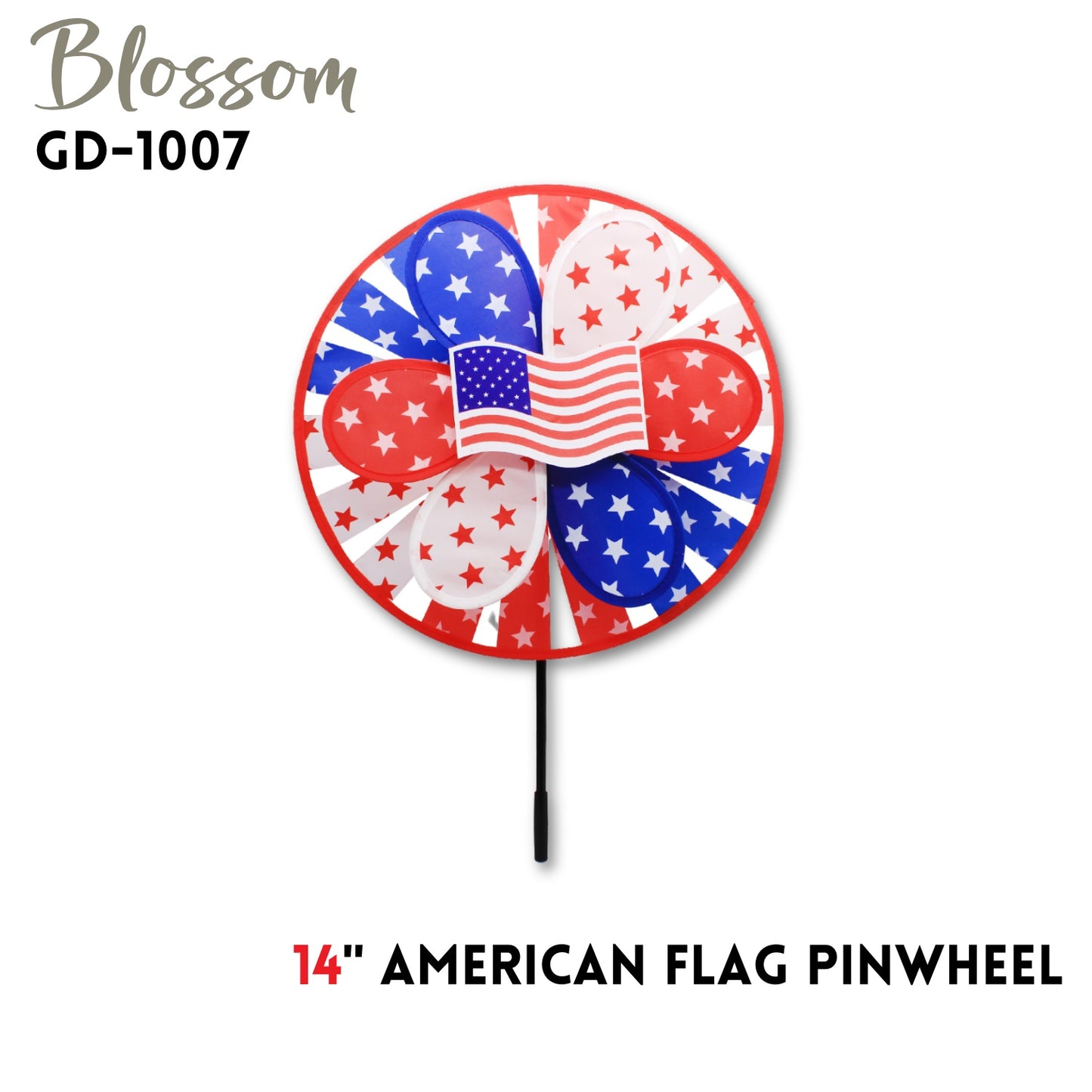 14" American Flag Pinwheel
