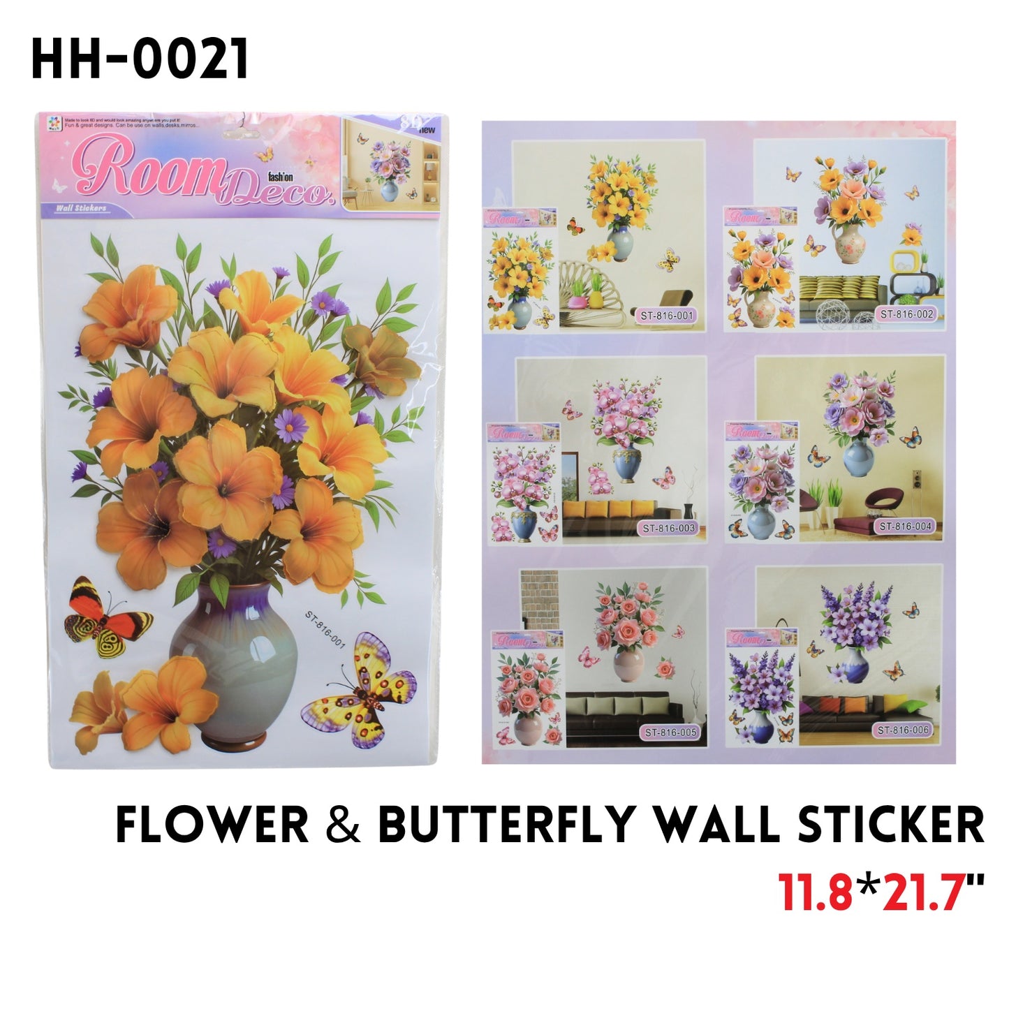 Wall Sticker 11.8"x21.7"
