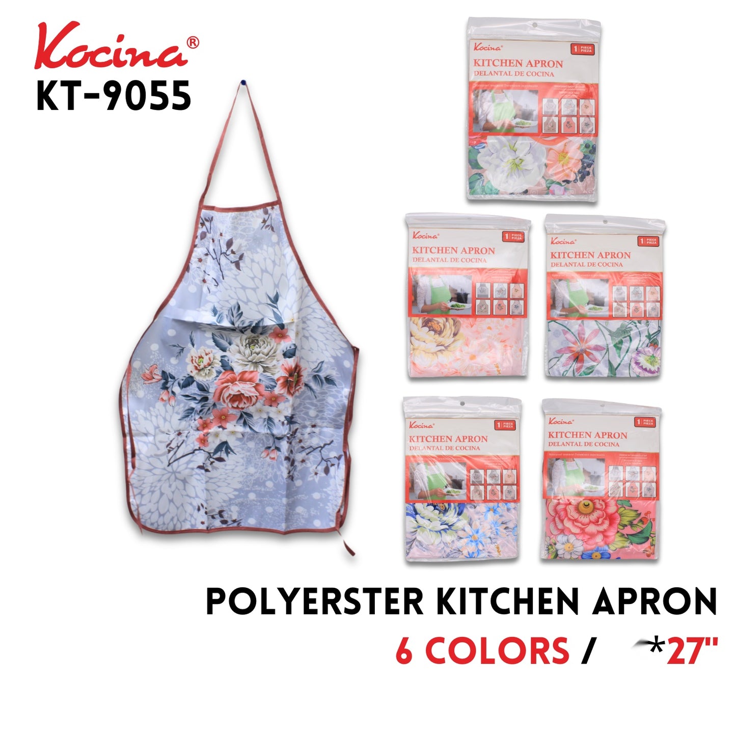 Kitchen Apron,polyester,22"X27" 6 colors