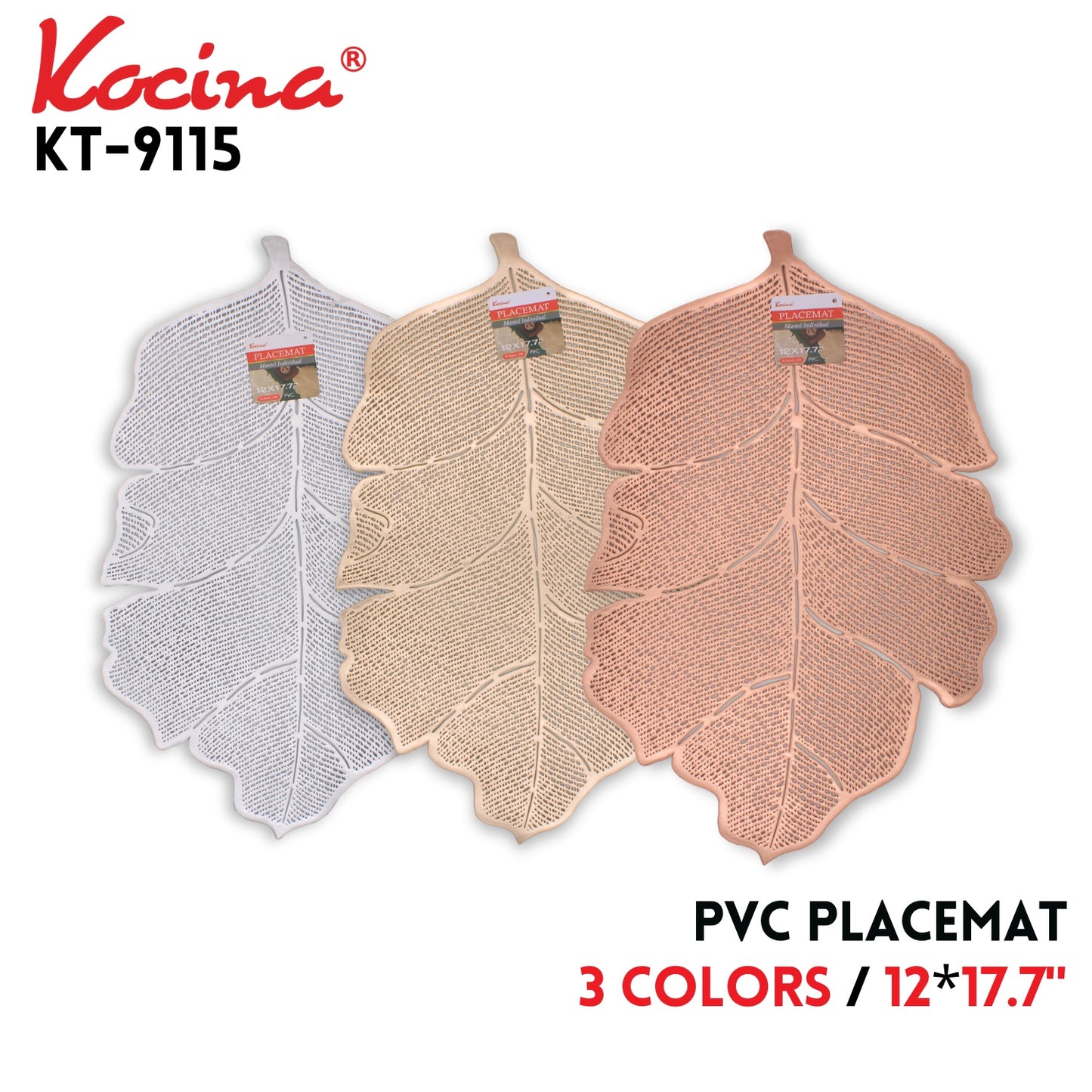 Placemat 12"x17.7", 3 colors