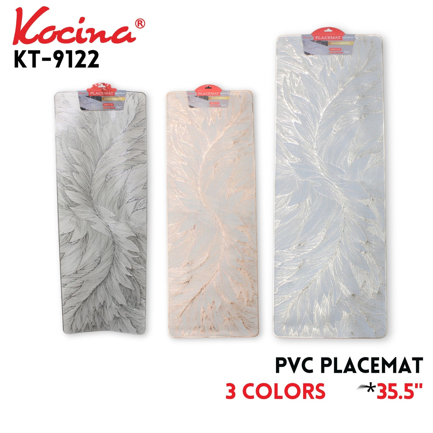 Placemat 13"x35.5", 3 colors