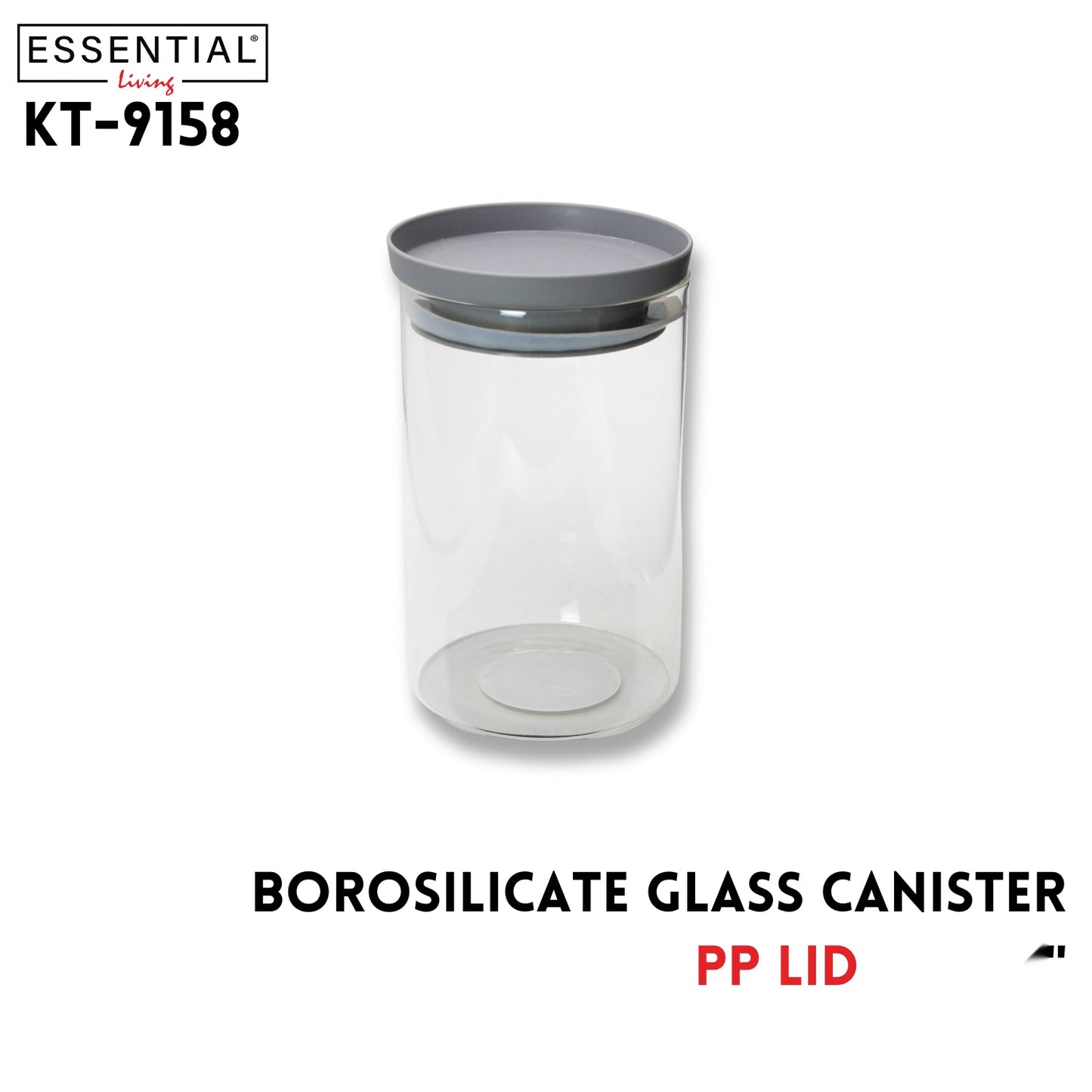 Borosilicate Glass Canister With PP Lid