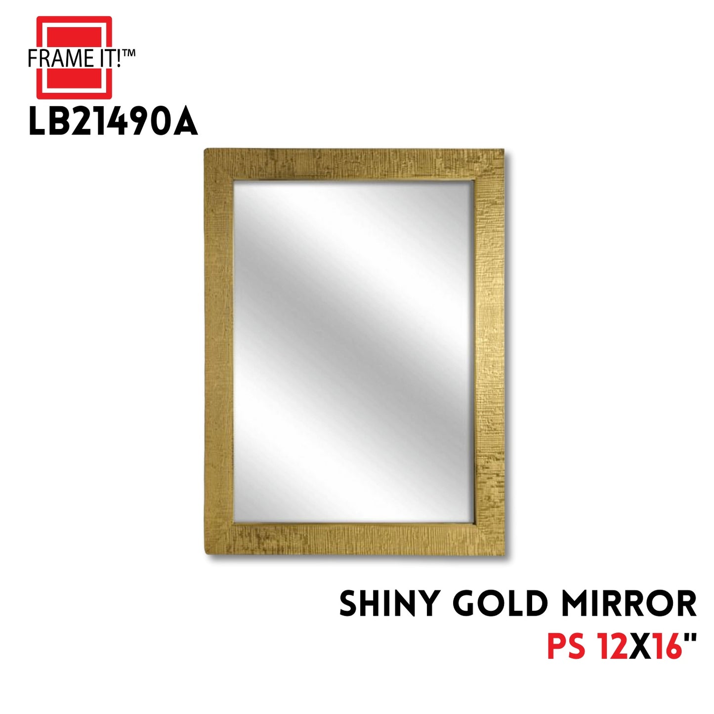 PS Mirror 12X16" Shiny Gold