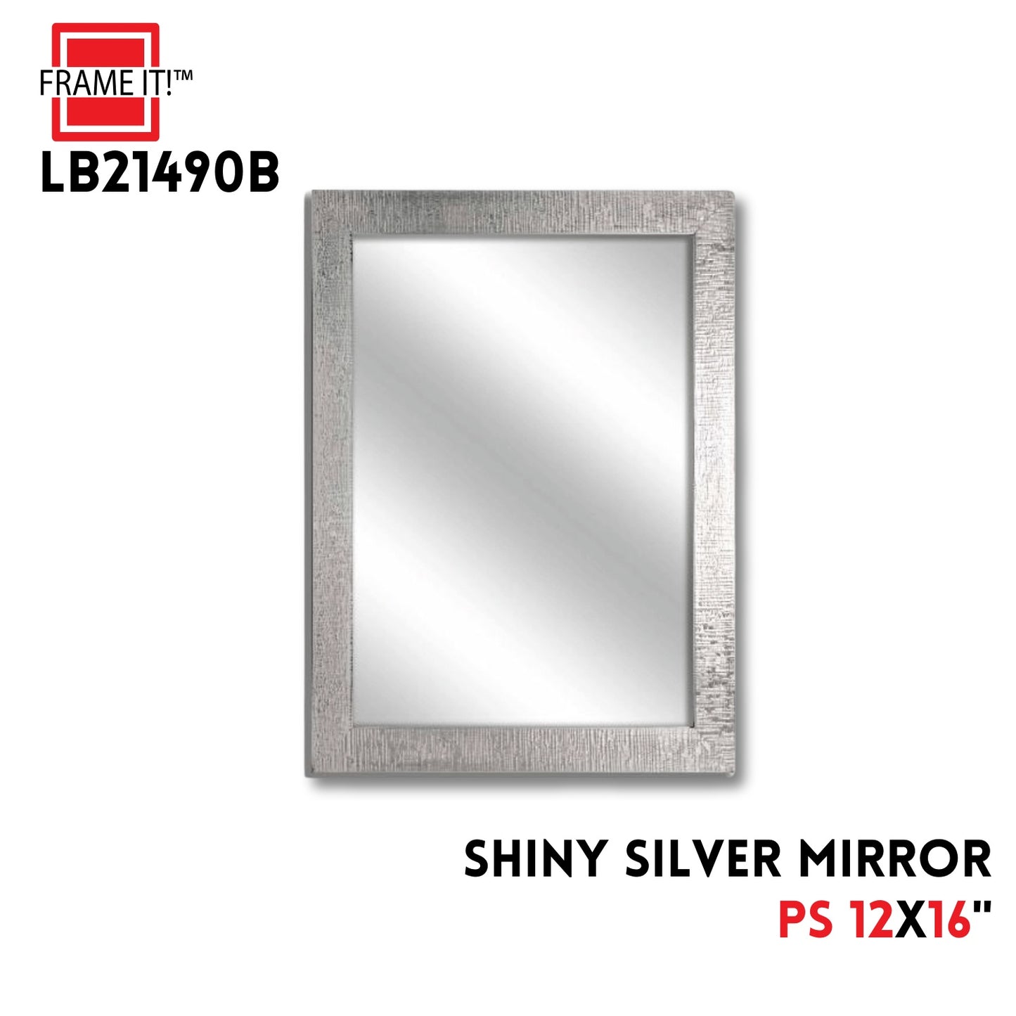 PS Mirror 12X16" Shiny Silver