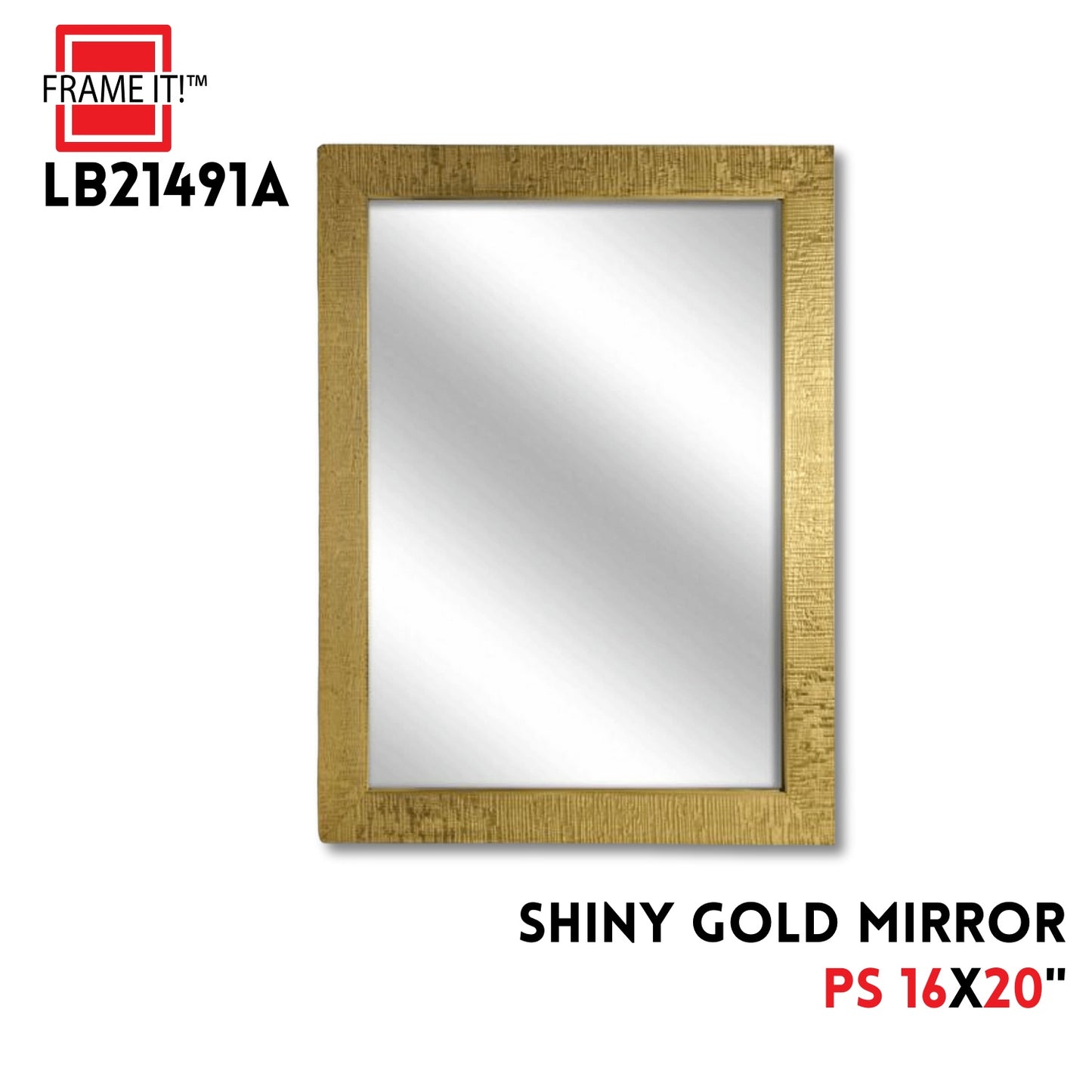 PS Mirror 16X20" Shiny Gold