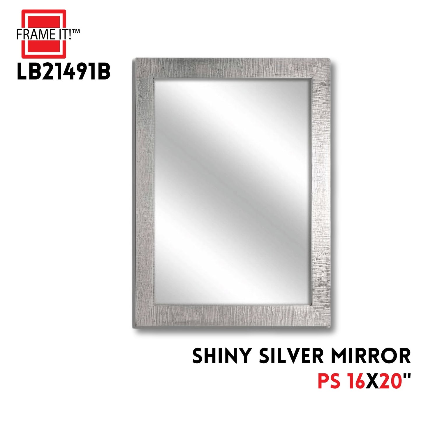 PS Mirror 16X20" Shiny Silver