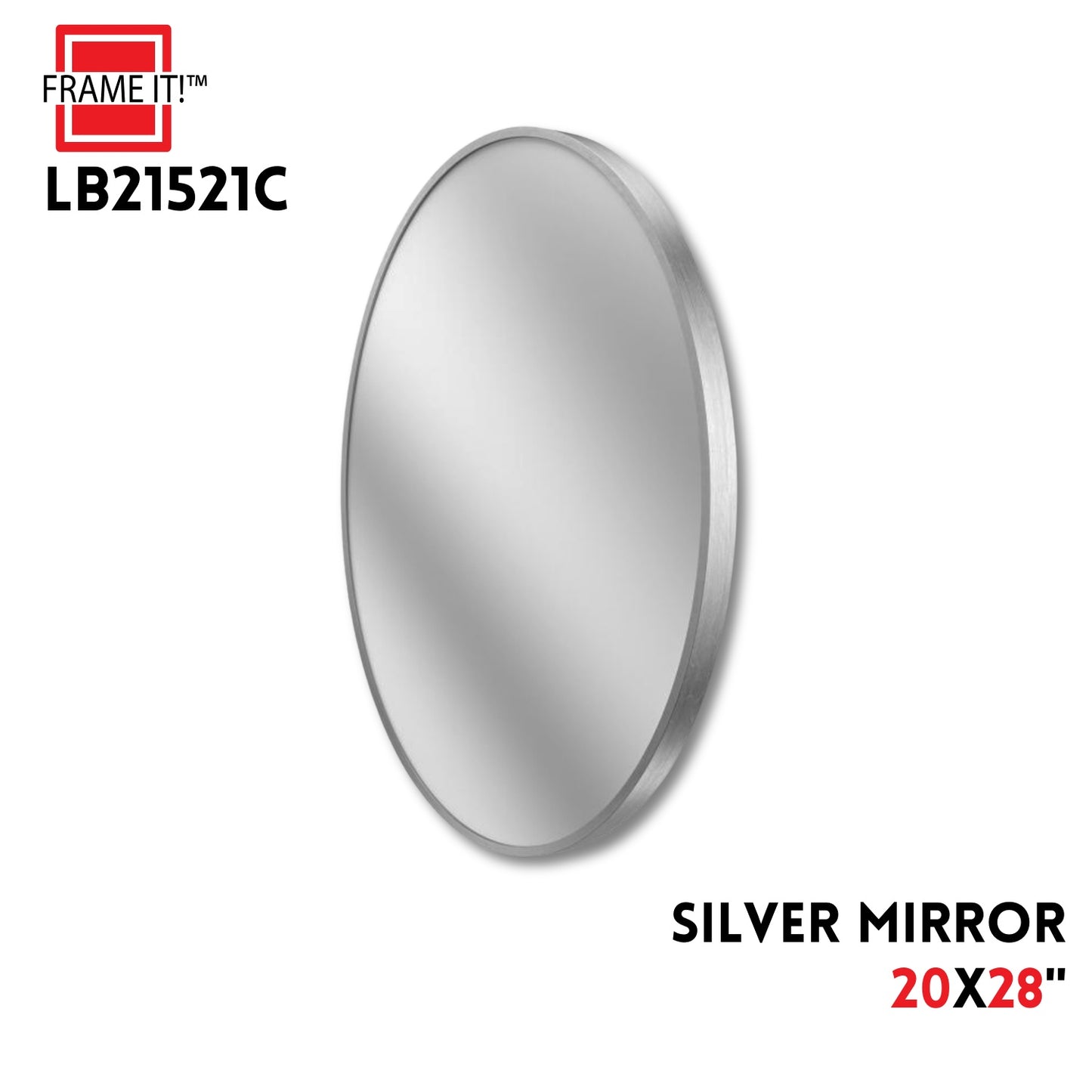 MIRROR 20X28" SILVER