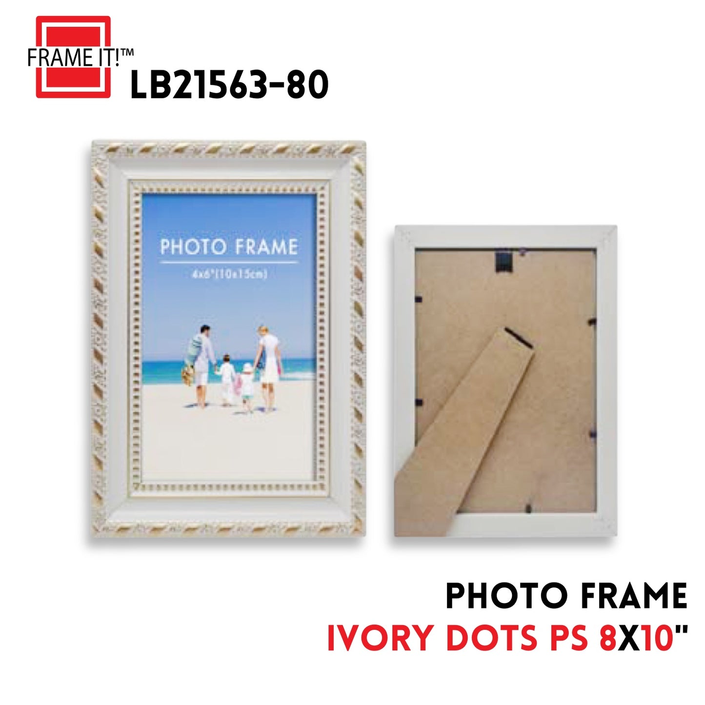 PS Ivory Dots Frame 8x10"