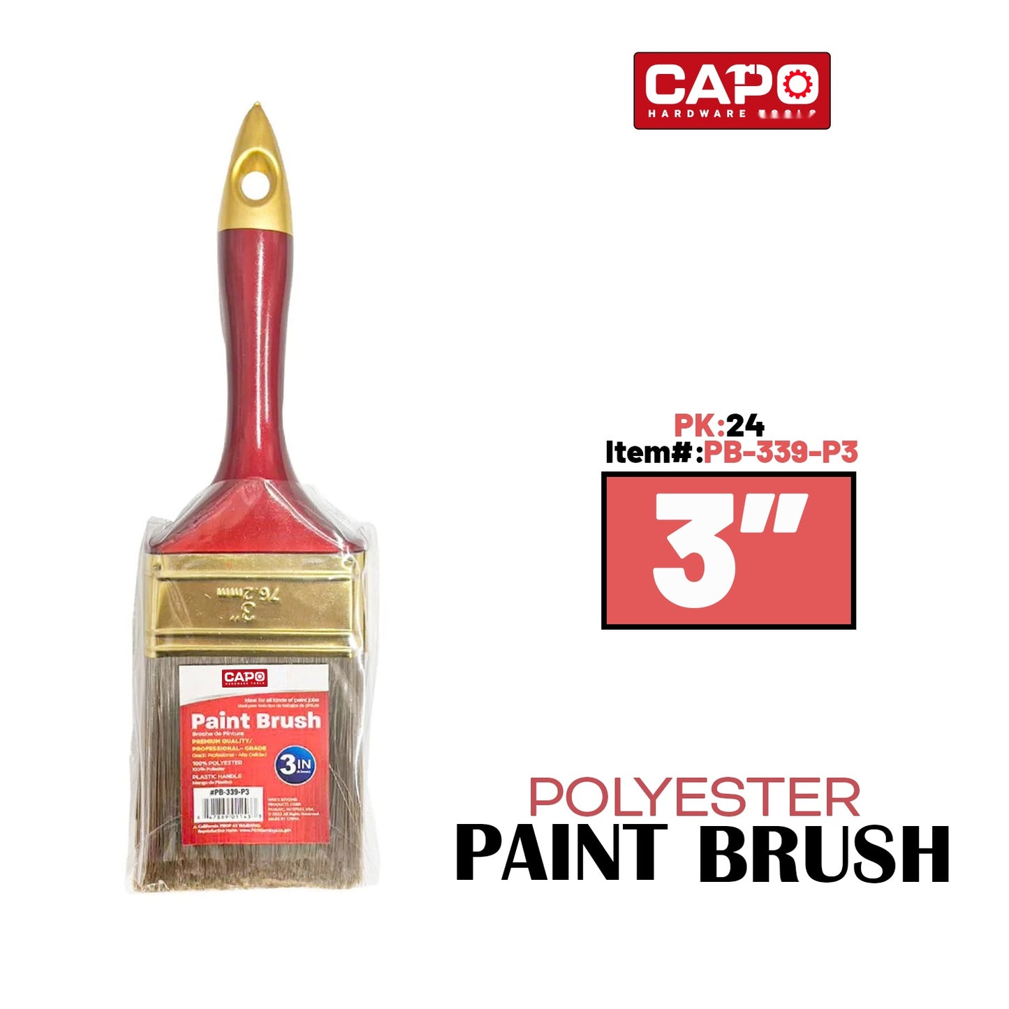 Polyester Paint Brush 3"