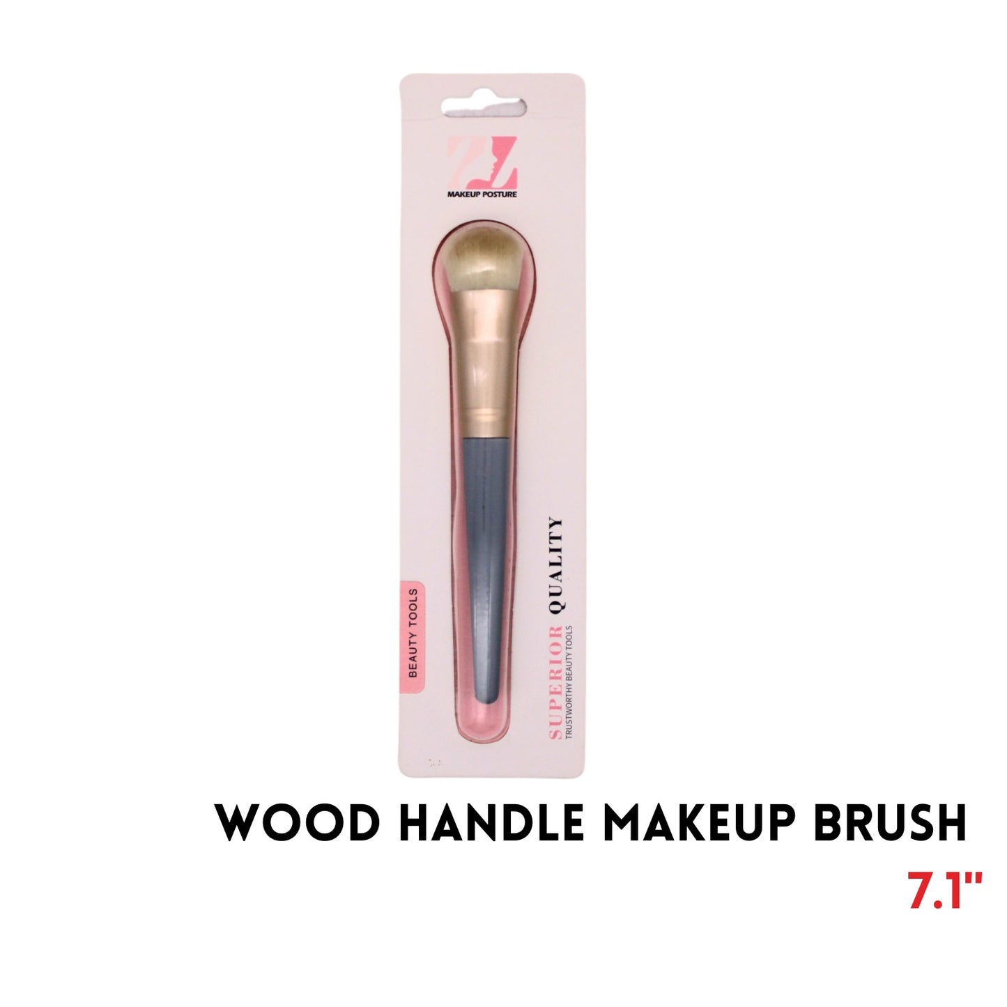 Makeup Brush, 7.1", Wood