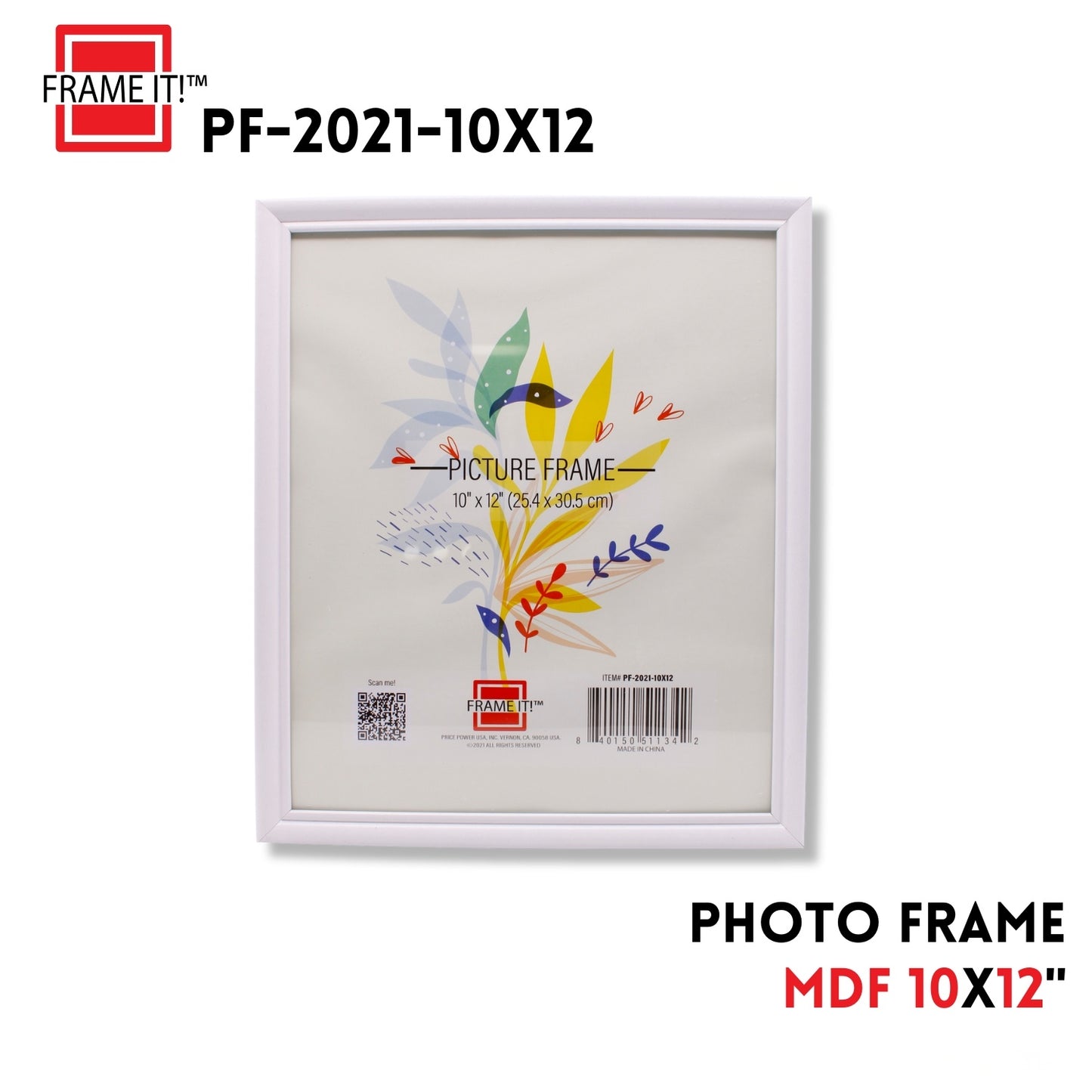 MDF Photo Frame 10X12" White