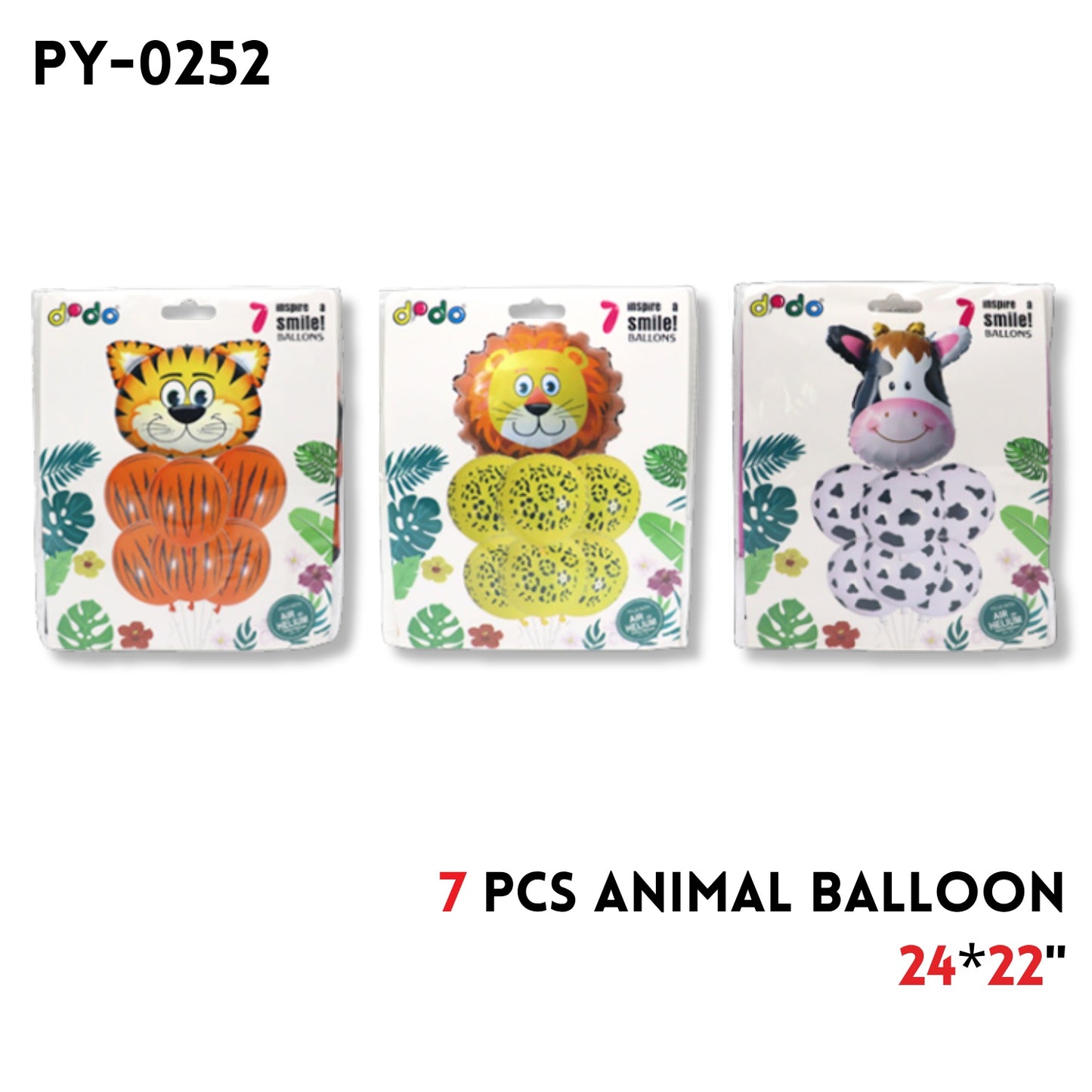 7pcs Animal Balloon 24"x22"