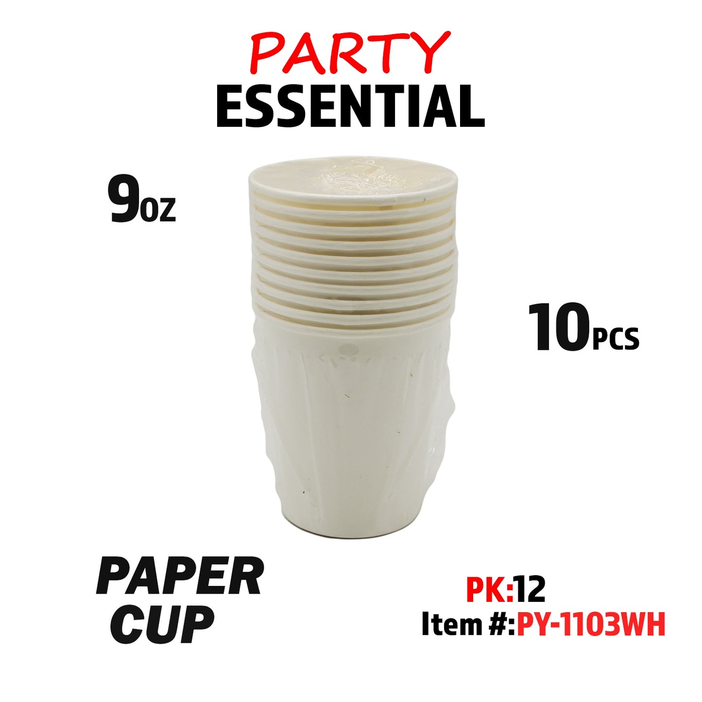 10pcs 9oz Paper Cup White