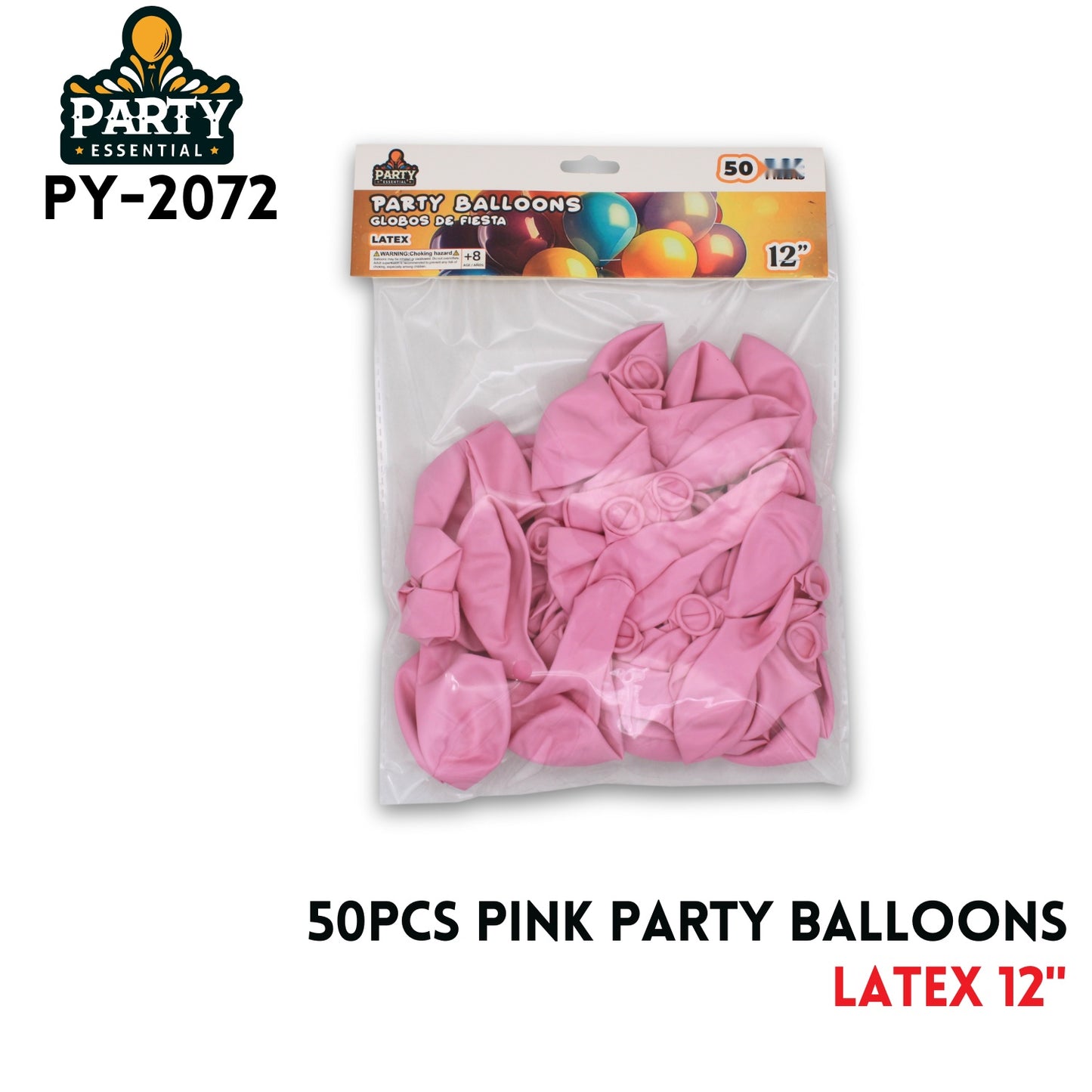 50pcs Pink Party Balloons 12",2.2g/pcs,Latex