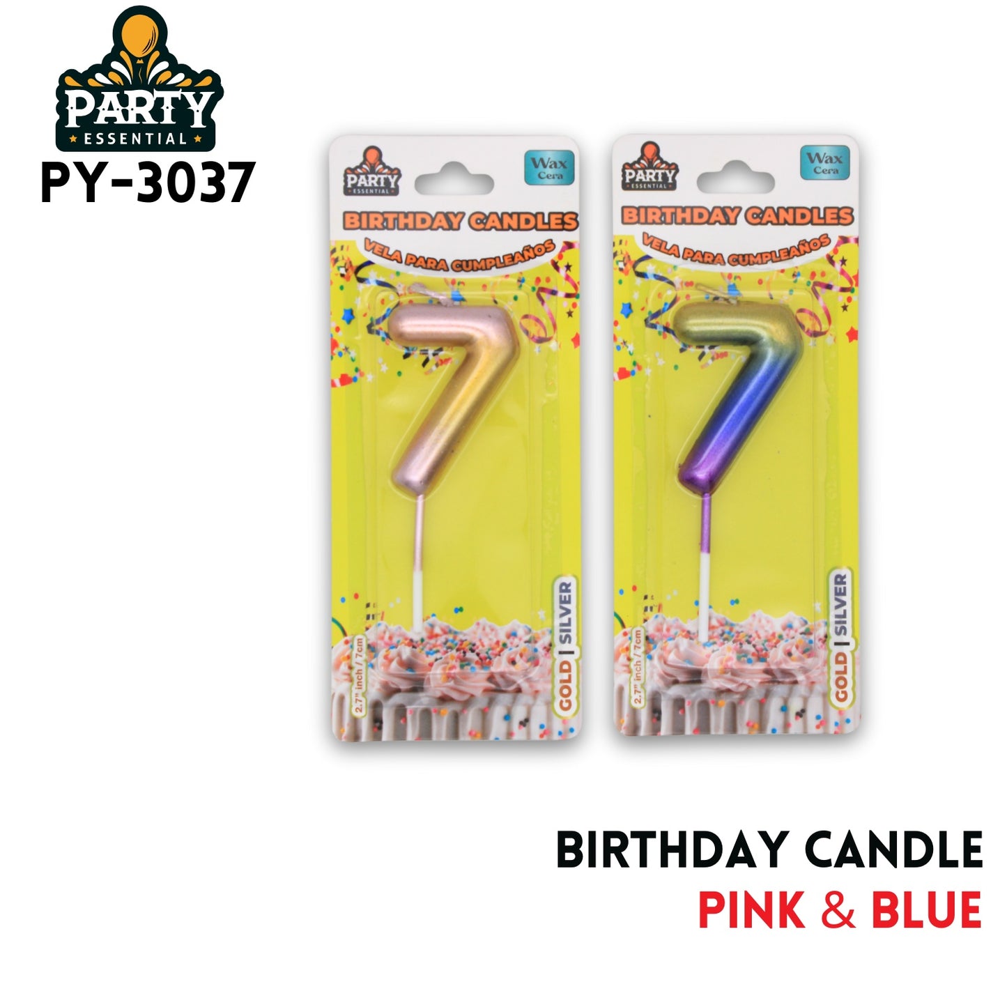 Pink&Blue Birthday Candle #7