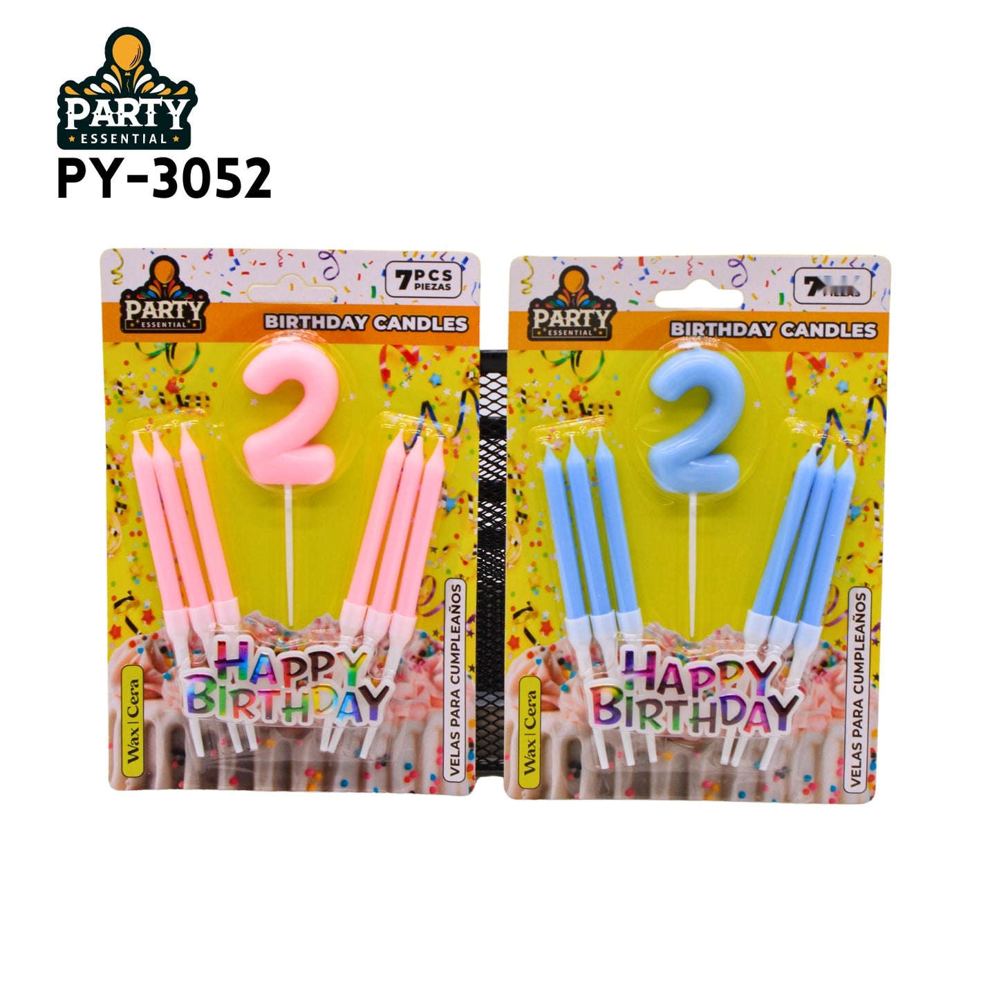 7psc Pink&Blue Birthday Candle #2