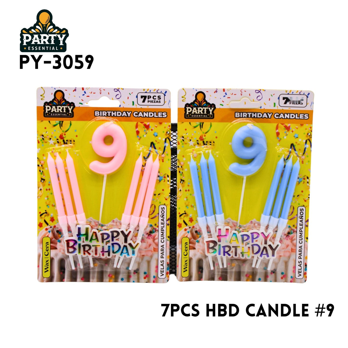 7psc Pink&Blue Birthday Candle #9