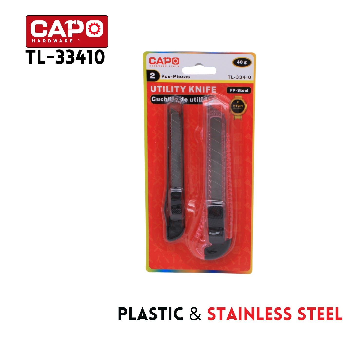 2pcs Cutter, PP+Steel, 40g