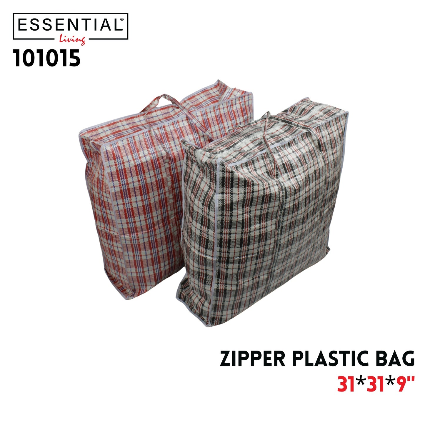 Zipper plastic bag with Stripe 31"x31"x9"