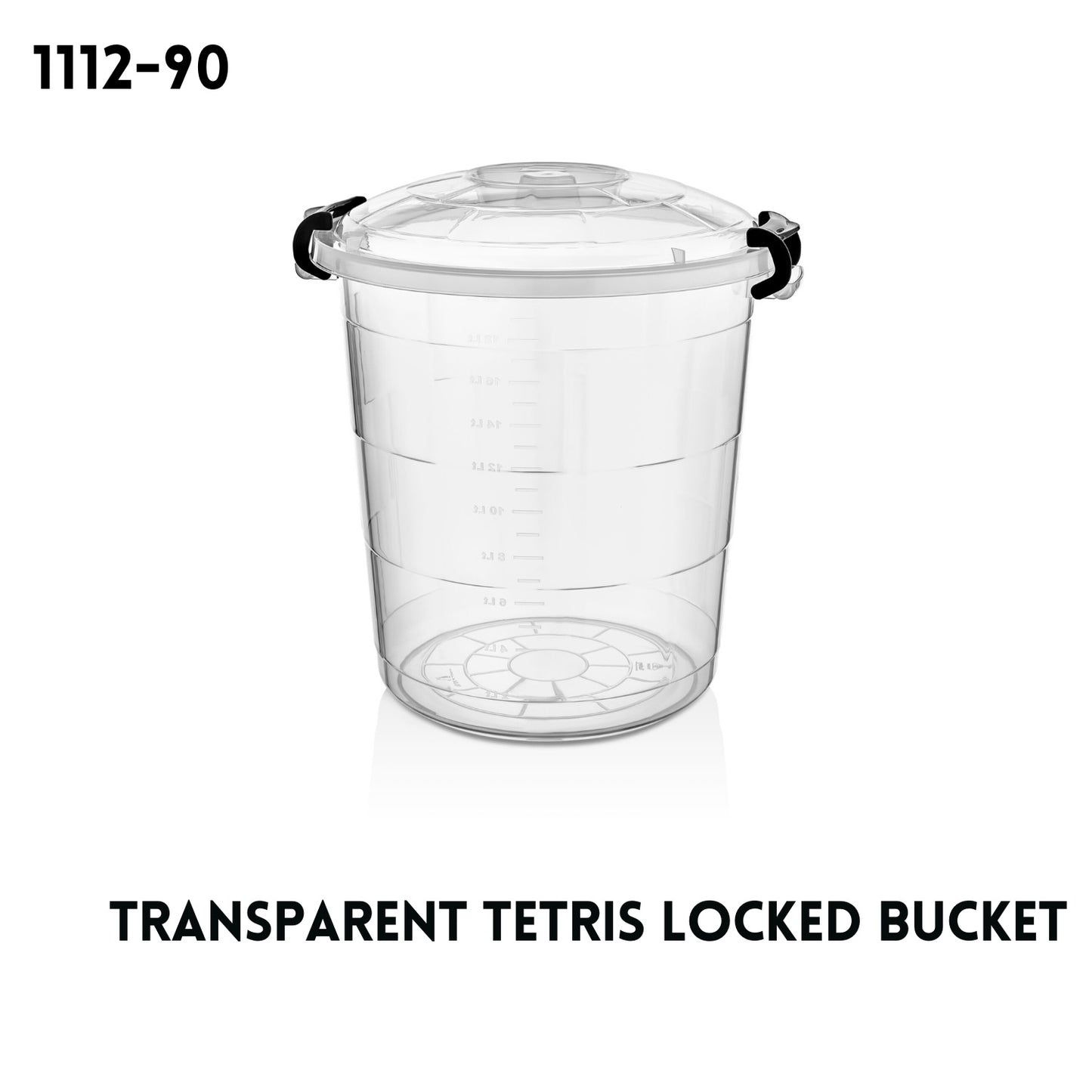 Transparent Tetris Locked Bucket (30 Lt)