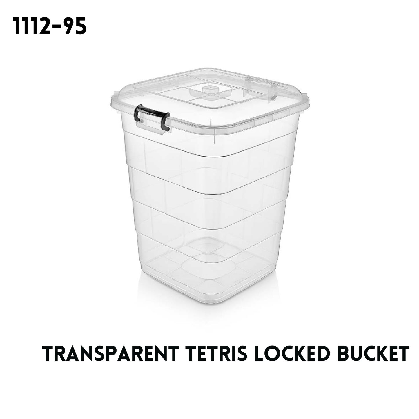 Transparent Tetris Square Storage Box (35 Lt)