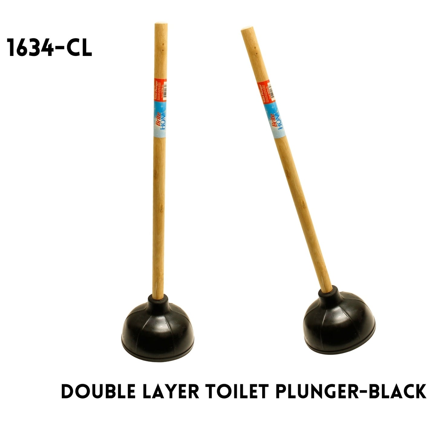 Double Layer Toilet Plunger-Black