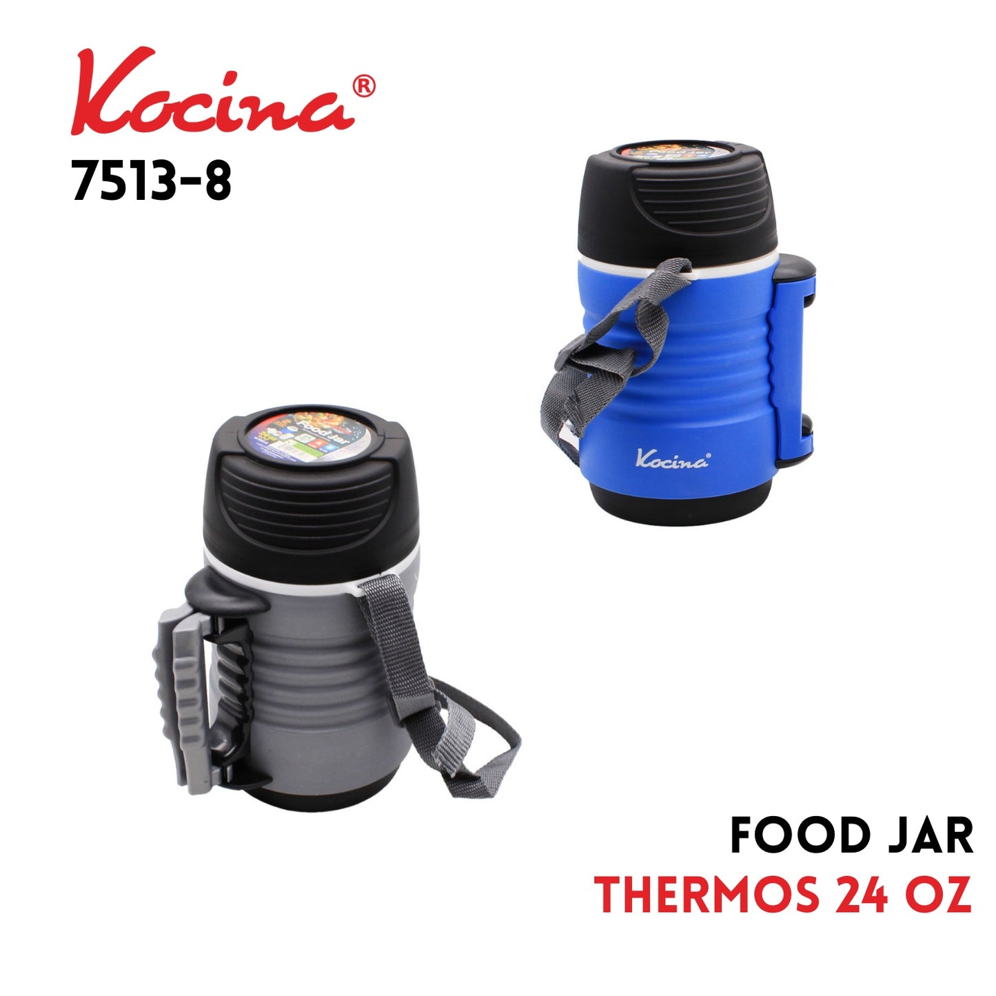 Thermo Lunch 0.7 LT / 24 oz, Assort BK/BL, BK/GRY.