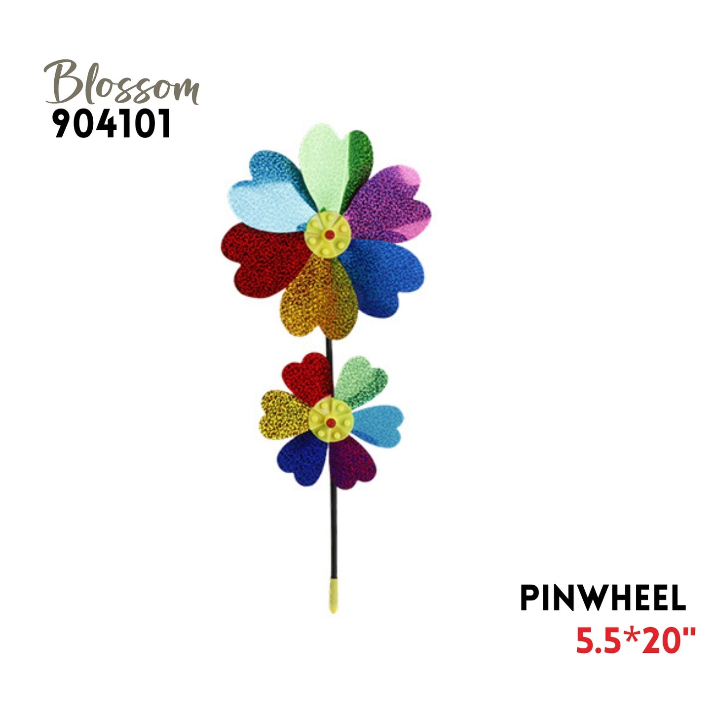 Pinwheel, D5.5"*H20", PET+Class Fiber