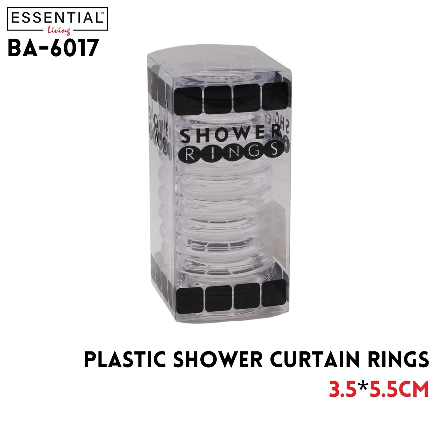 12pcs Plastic Shower Curtian Hooks