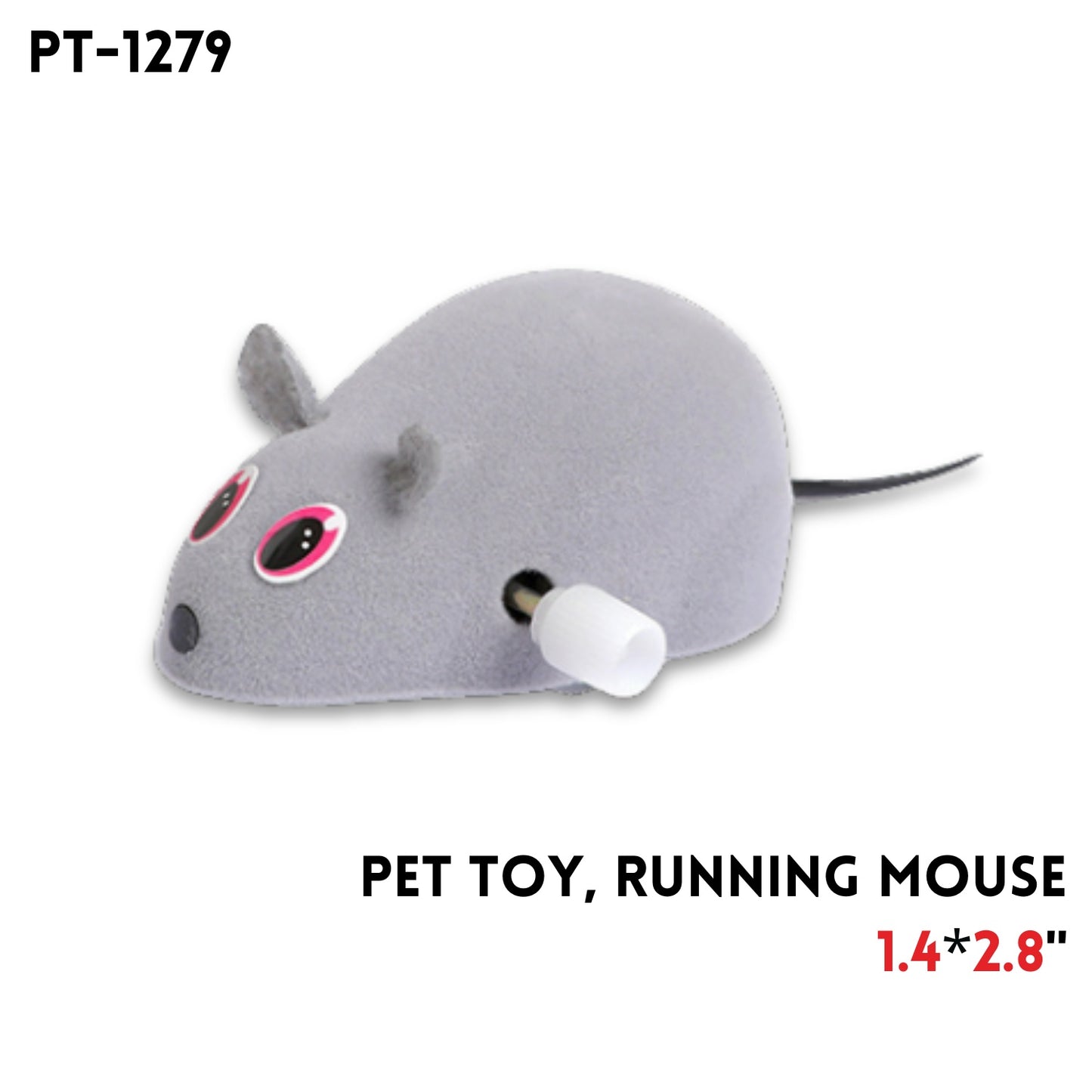 Pet Toy, Running Mouse, 2.8"x1.4"