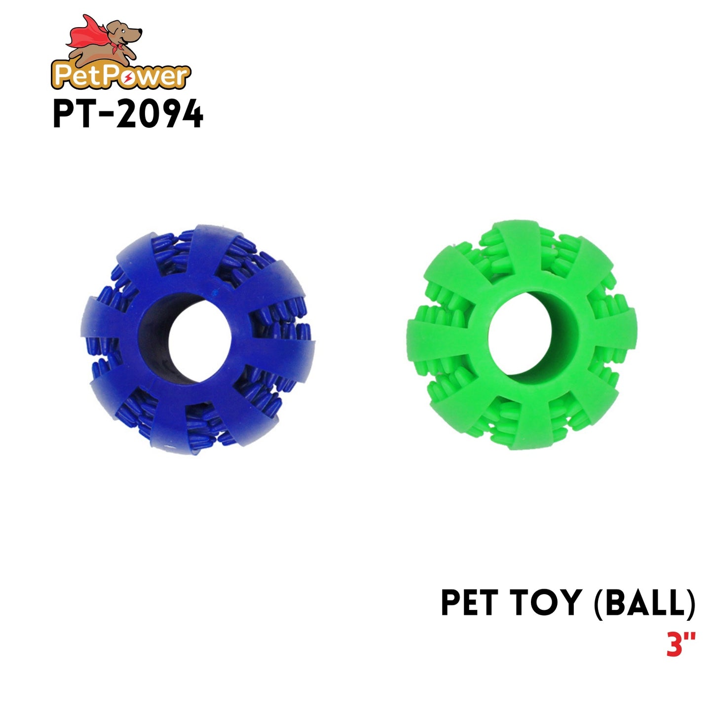 Pet Toy (Balls assorted colors) 3" diameters