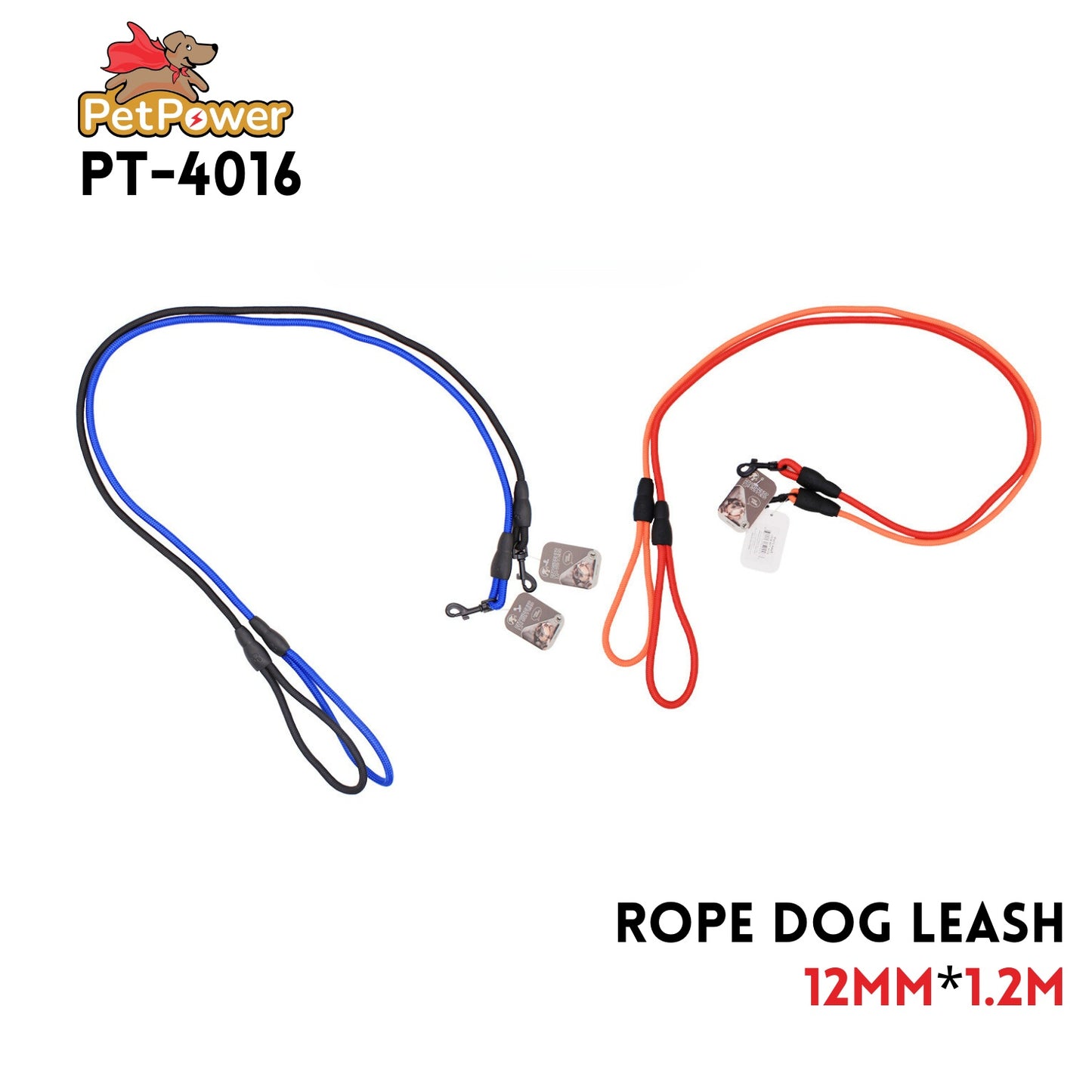 Rope Dog Leash 8Mm Dia X 1.2M Long. Asst Colors