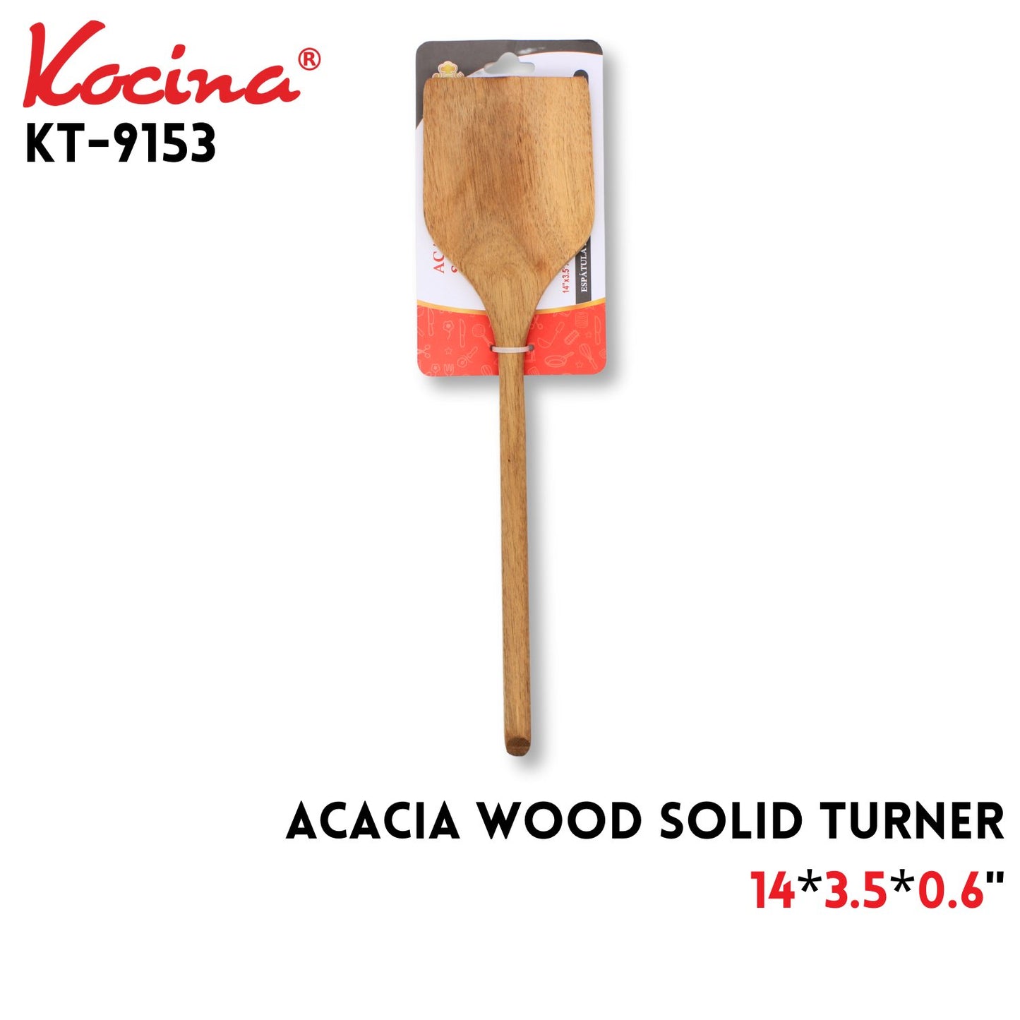 Acacia Wood Solid Turner 14*3.5*0.6Inch
