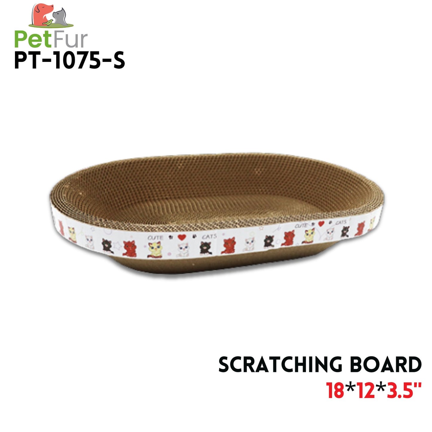 Scratching board-S,18"x12"x3.5",Corrugated Paper