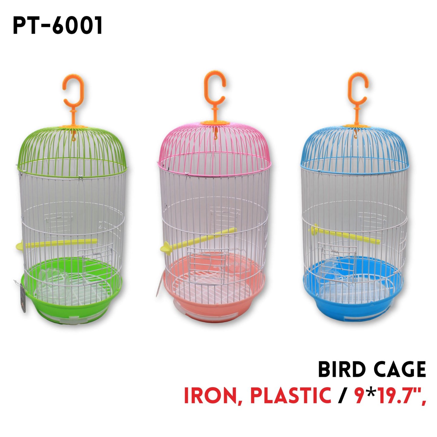 Bird Cage 9"x19.7", Iron+Plastic