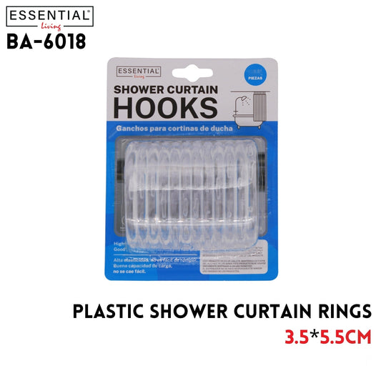 12pcs Plastic Shower Curtian Hooks