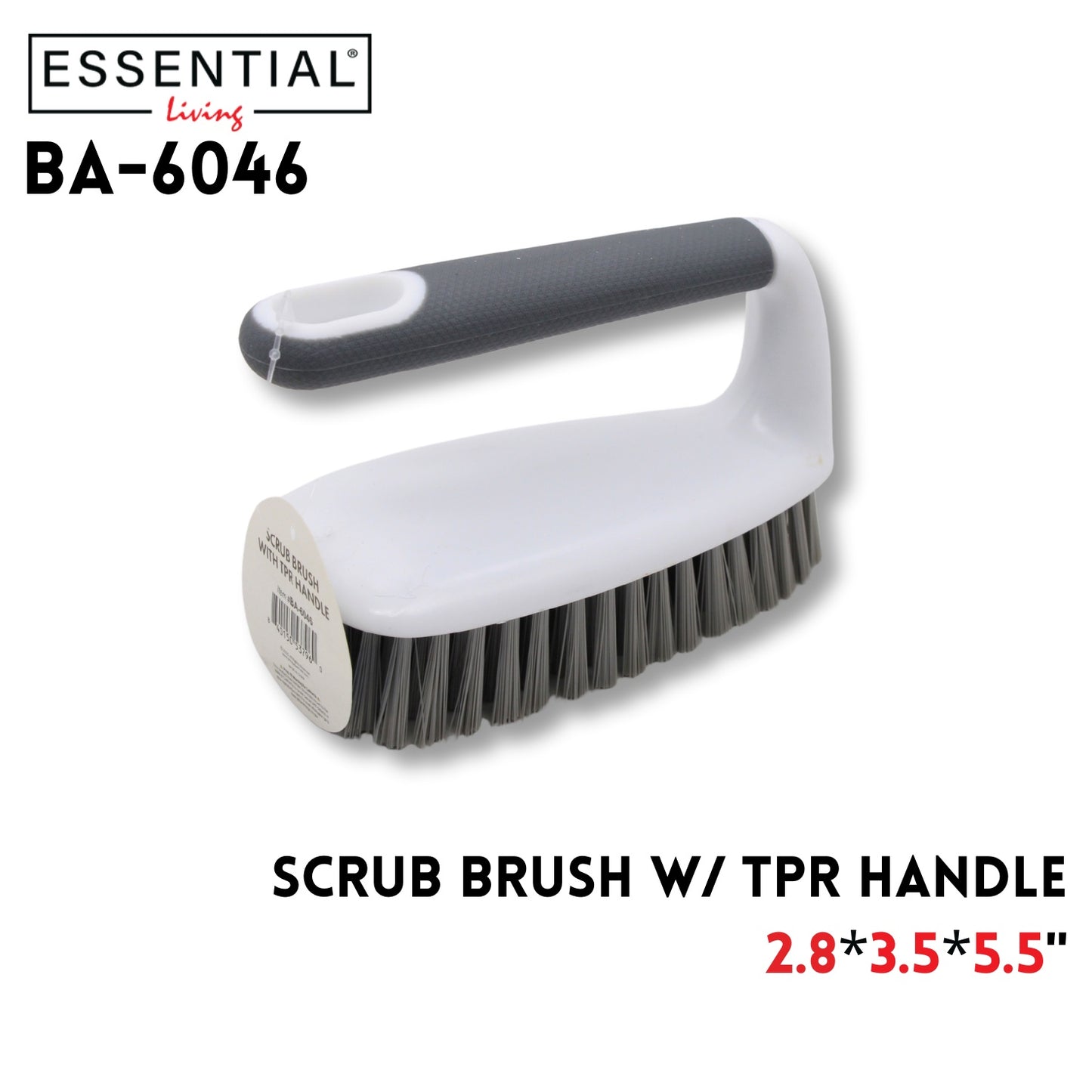 Scrub Brush With Tpr Handle 2.8*3.5*5.5" Inch