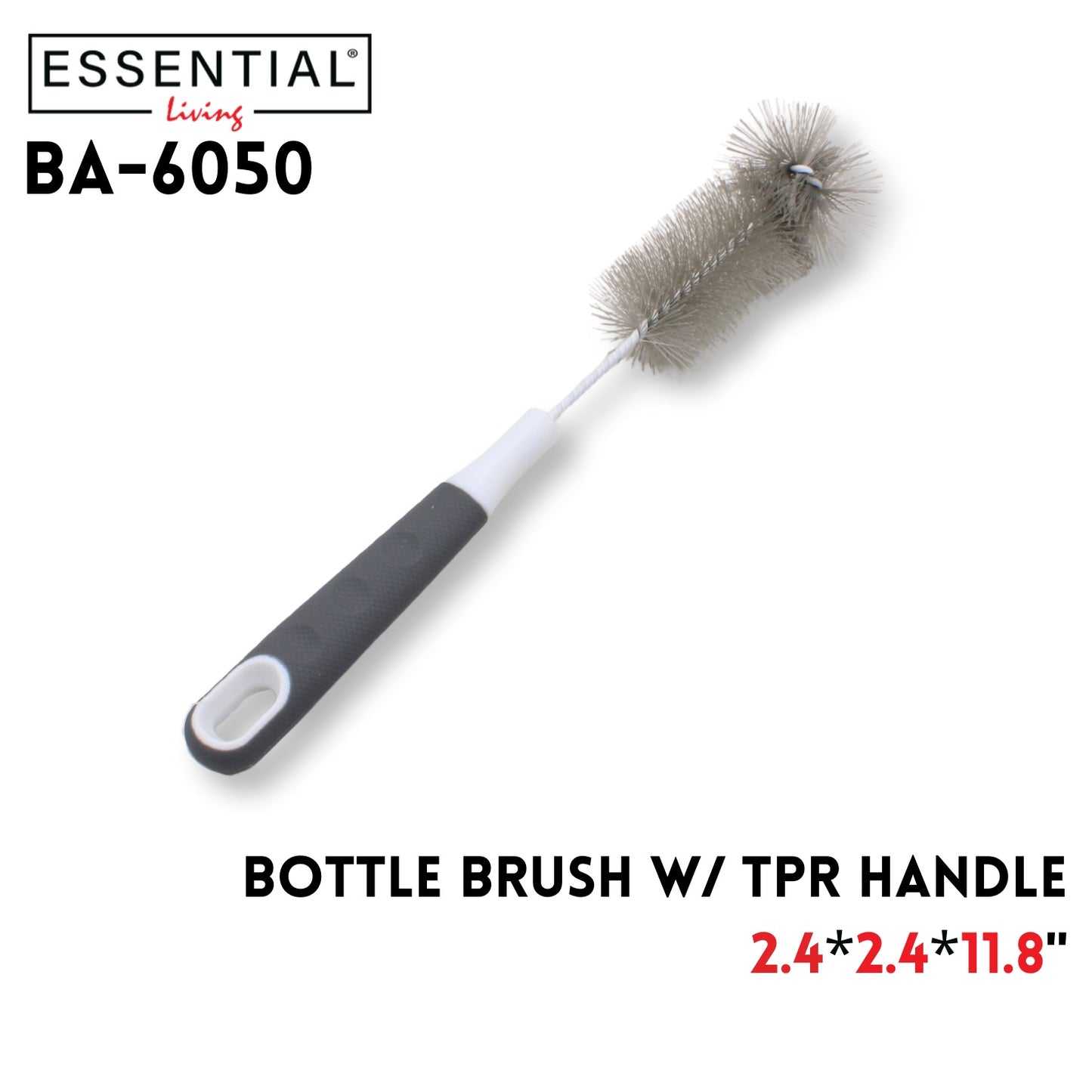 Bottle Brush With Tpr Handle 2.4*2.4*11.8" Inch