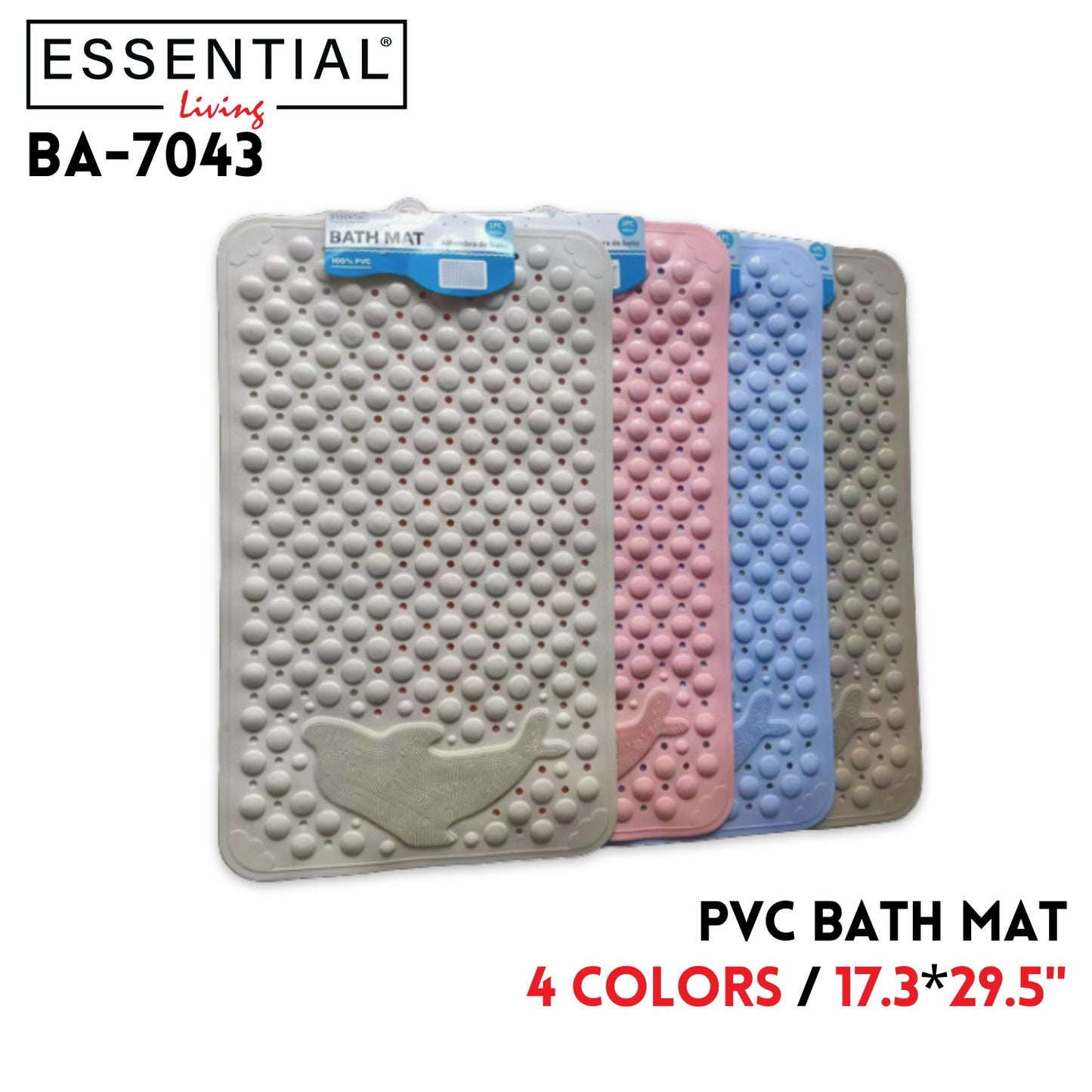 Bath Mat 17.3"x29.5", PVC