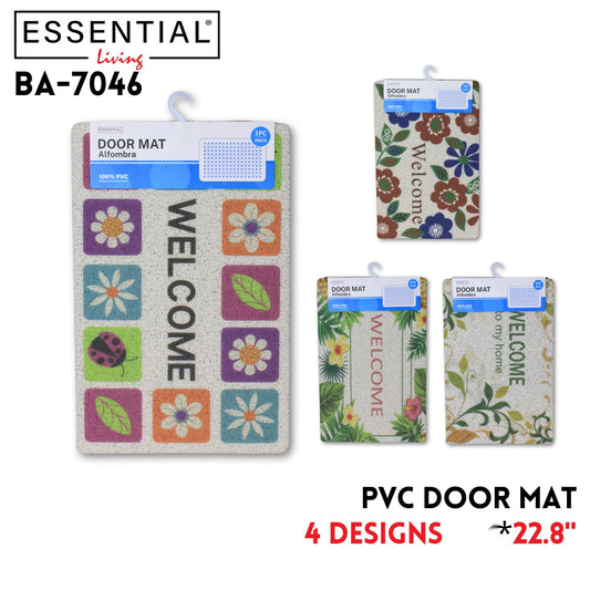 Door Mat 15"x22.8", 4 Colors, PVC