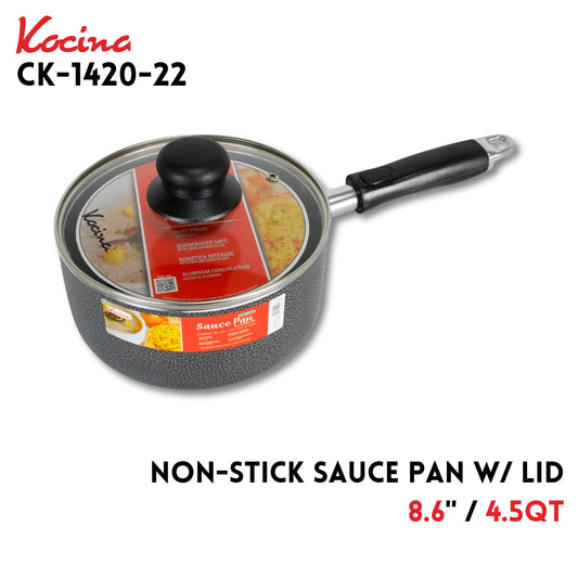 Non-Stick 4.5 Qt Sauce Pan w/ Lid