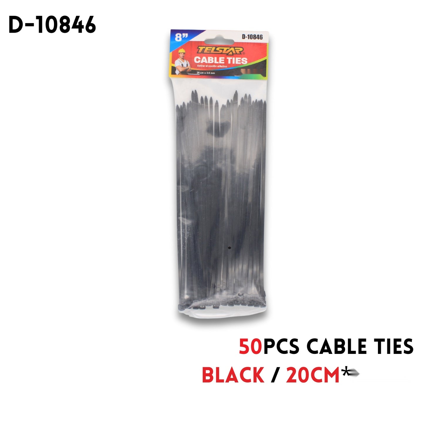 50pc 8" Cable Ties