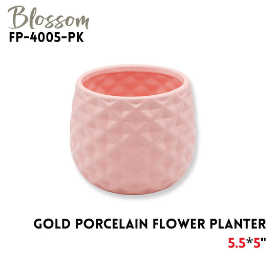 PORCELAIN FLOWER PLANTER 5.5X5" PINK