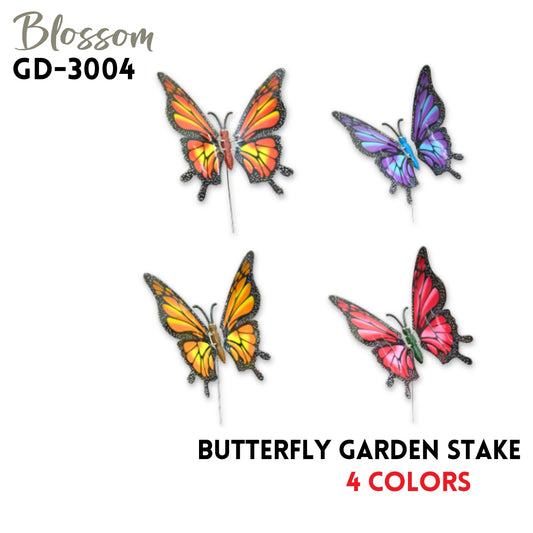Butterfly Garden Stake,8",4 colors
