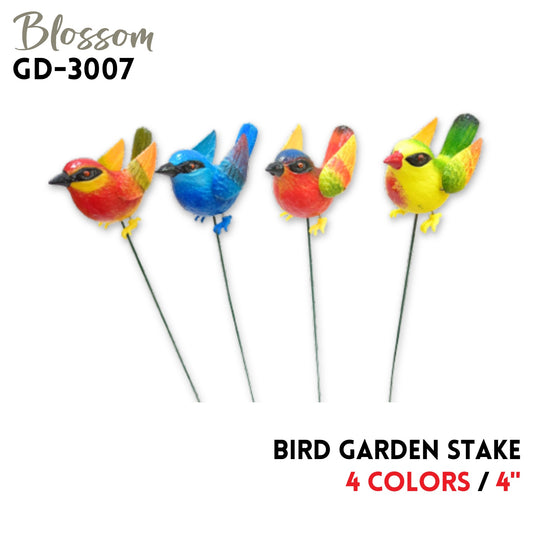 Bird Garden Stake,4",4 colors