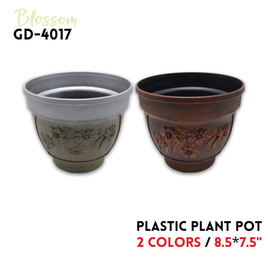 Plastic  Plant Pot 8.5"x7.5",2 colors
