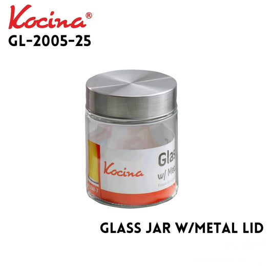Glass Jar w/Metal Lid 25.4oz